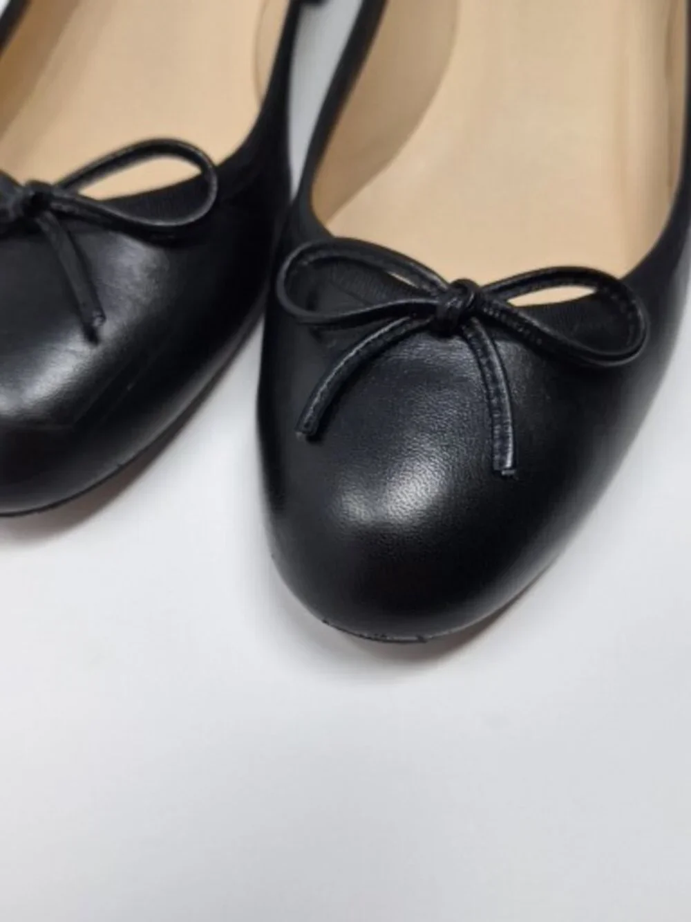 LK Bennett London French Girl Shoe Style Flats Black Nappa Leather Sz 39 US 8.5